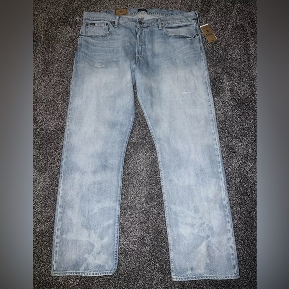 Polo Ralph Lauren Classic Fit Warp Stretch Jeans Light Blue Mens